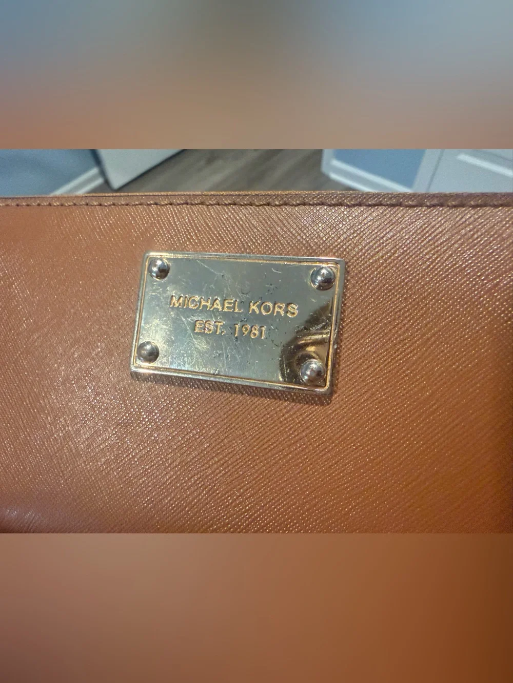 MICHAEL Michael Kors Tan Zip-Around Wristlet Wallet